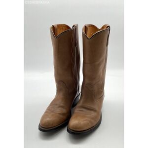 Double H Camel Brown Men's Round Toe Western Work Oil Resistant boots - Size 10B